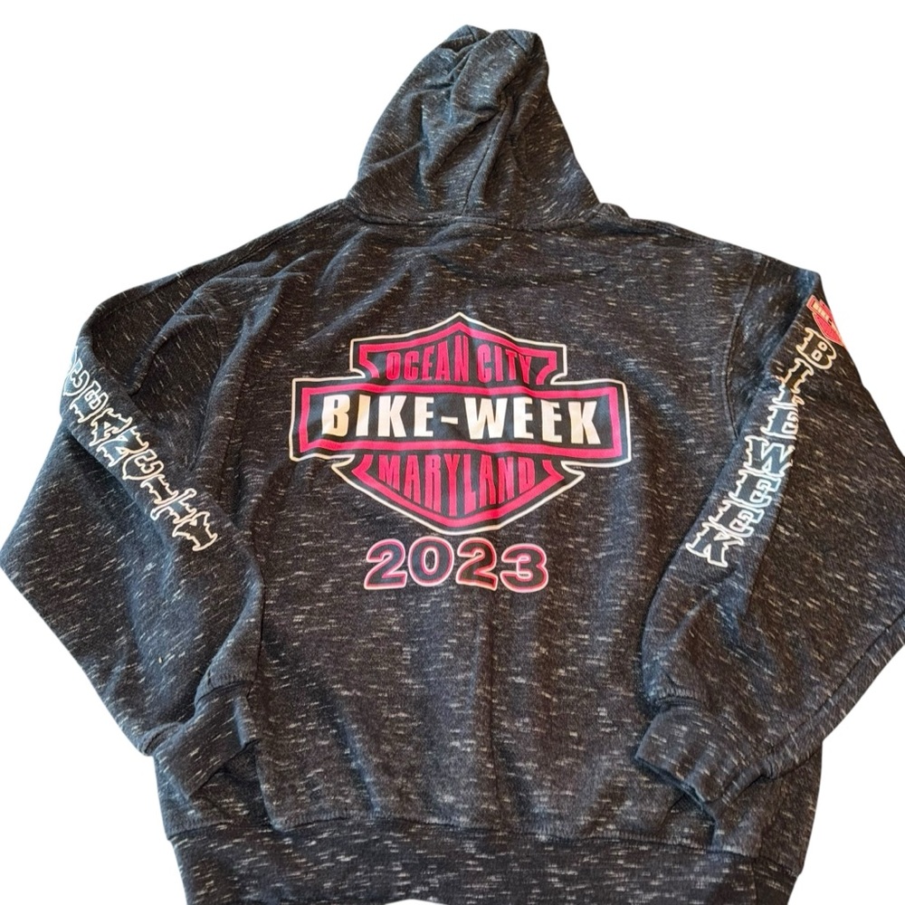 Pacific & CO. Womens Hoodie Ocean City Maryland 2023 Bike Week Size Medium